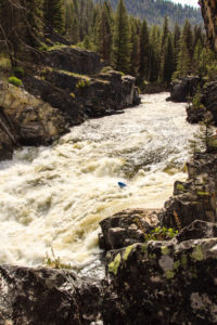 If you put in on Marsh Creek, you'll come to Dagger Falls just before the "normal" put-in at Boundary. There is a well established portage trail through the campground, but it's also a great rapid if you feel up for it!
